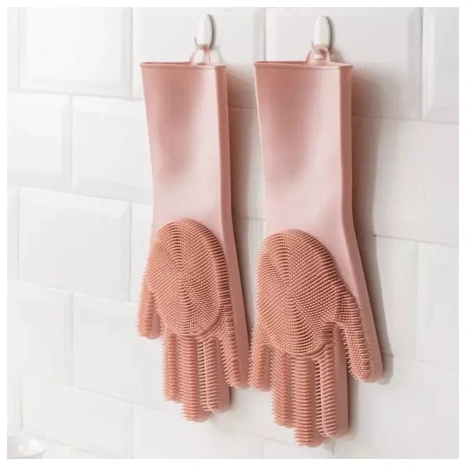 Перчатки для уборки Xiaomi Mijia JJ Magic Gloves (HH674) Розовые в Челябинске купить по недорогим ценам с доставкой